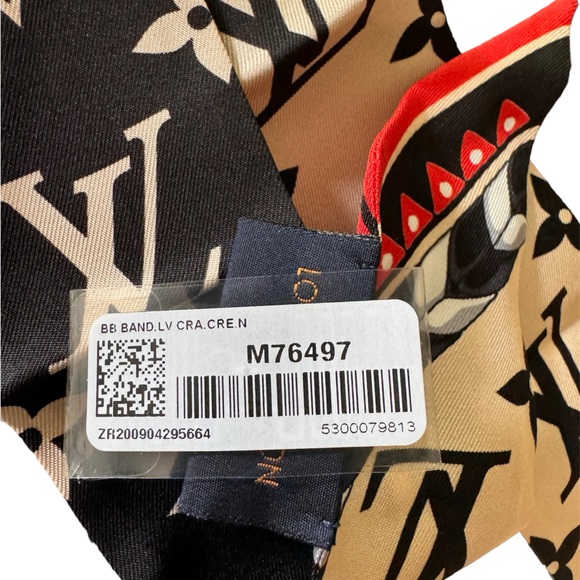 NTW Silk Monogram LV Crafty Bi Color BB Bandeau Black Cream Louis Vuitton - Picture 2 of 4